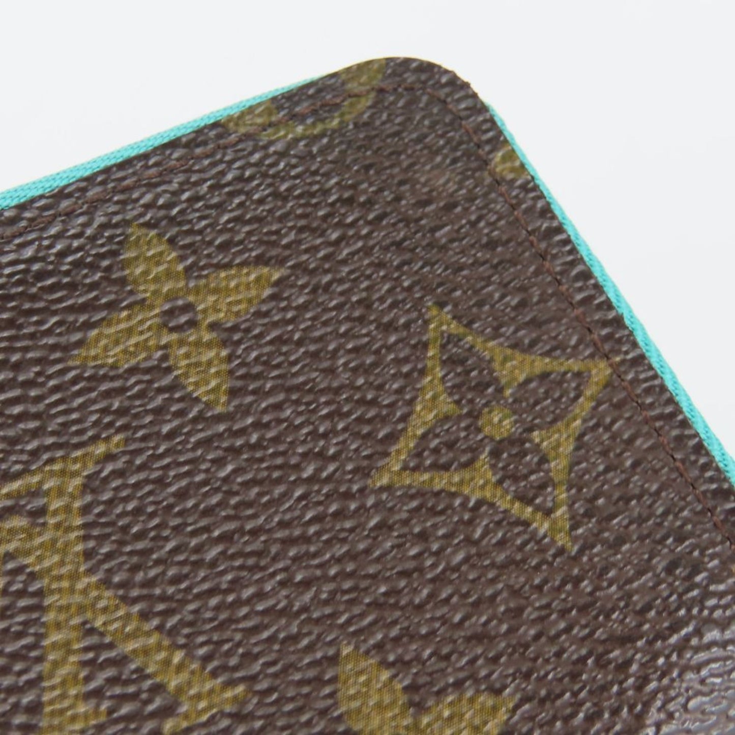 Louis Vuitton Multicart Card Case M60910 Monogram Turquoise Blue Brown