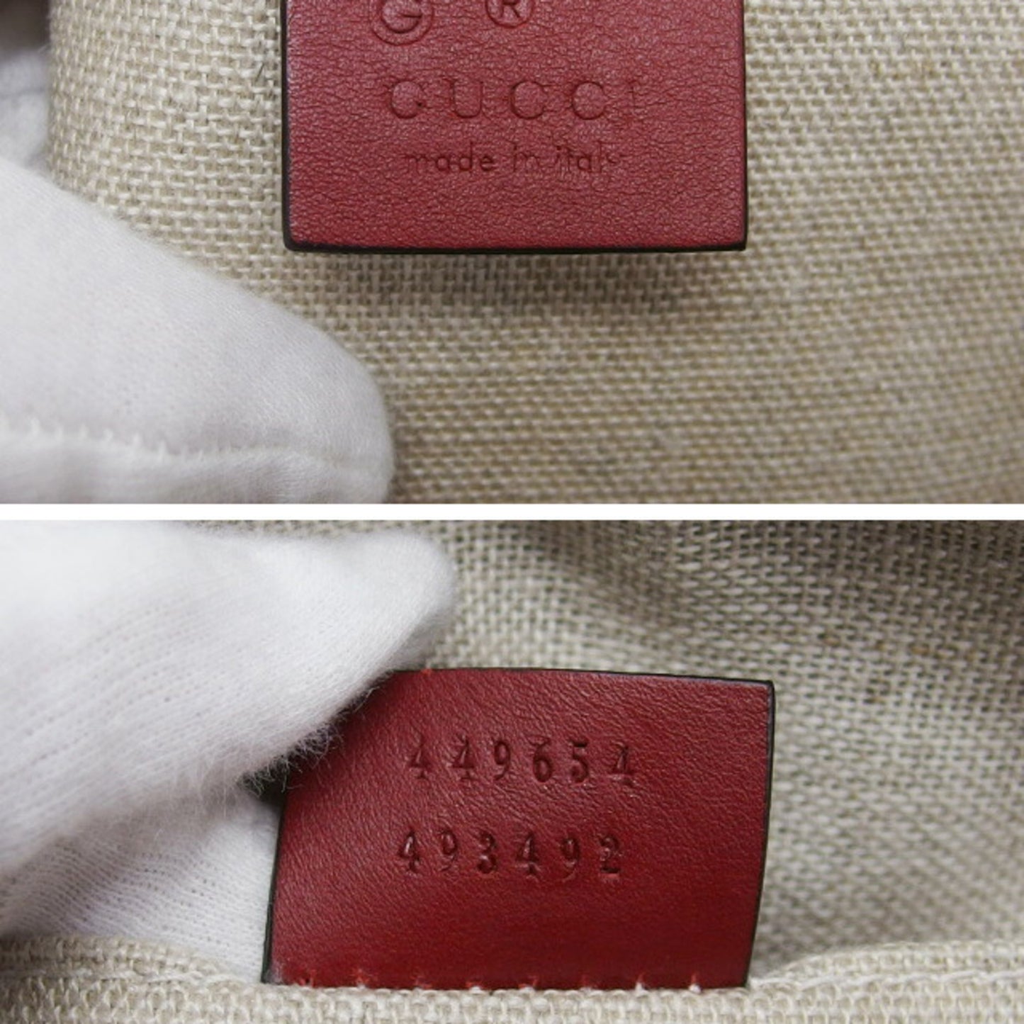 Gucci Small Shoulder Bag Micro Guccissima Red