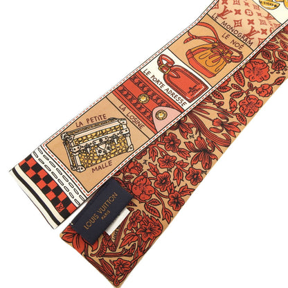 Louis Vuitton Louis Vuitton Bandeau Bb Scarf Judelouis M70856 Silk Brown/Red Rt0138