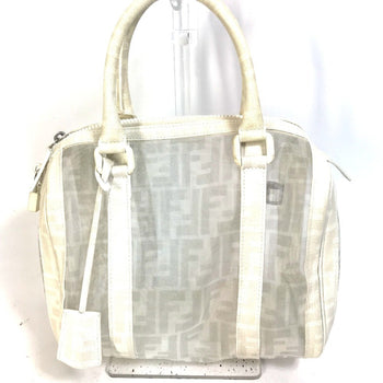 Fendi Zucca Mesh Mini Boston Bag In Leather