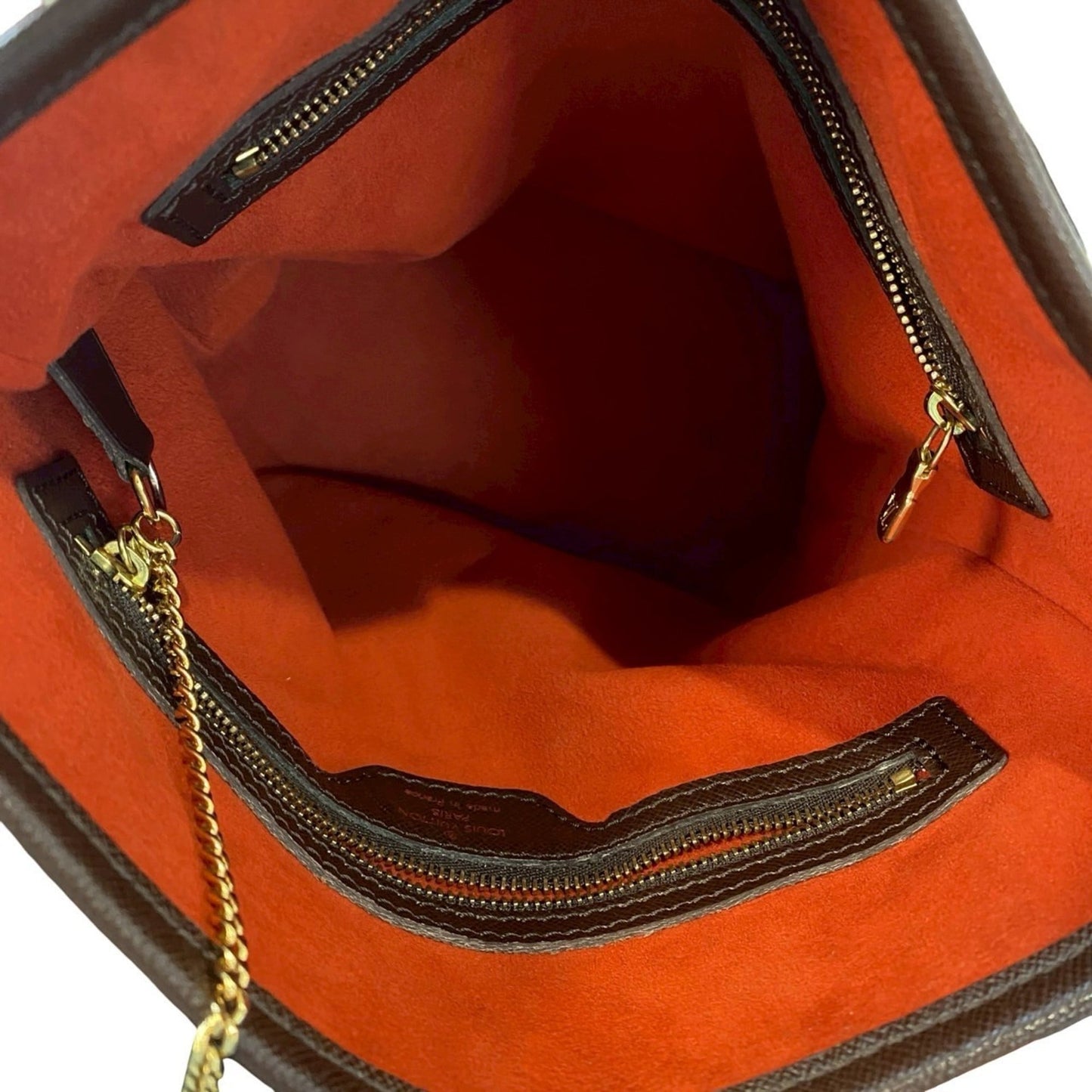 Louis Vuitton Vintage Mare Bucket Damier Leather Mini Tote Bag/Semi-Shoulder Bag Brown 328-2