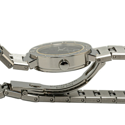 Bvlgari Watch Bb23Ss Quartz Black Dial Stainless Steel