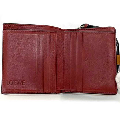 Loewe Bi-Fold Wallet Ec-23032 Brown Anagram C660Z41X01 Leather 262026 Compact Folding Grain Genuine