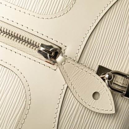 Louis Vuitton Epi Bowling Montaigne Pm Handbag M5932J Ivory White Leather