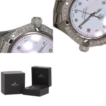 Tag Heuer Waf141B Aquaracer Bezel 10P Diamond Watch Stainless Steel Ss
