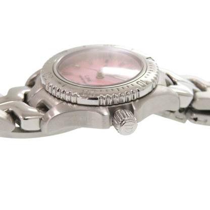 Tag Heuer Link Date Wt141M Stainless Steel Pink Shell Silver Quartz Watch 1582 Heuer