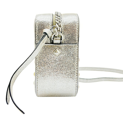 Jimmy Choo Shoulder Bag Leather Silver Studs Star