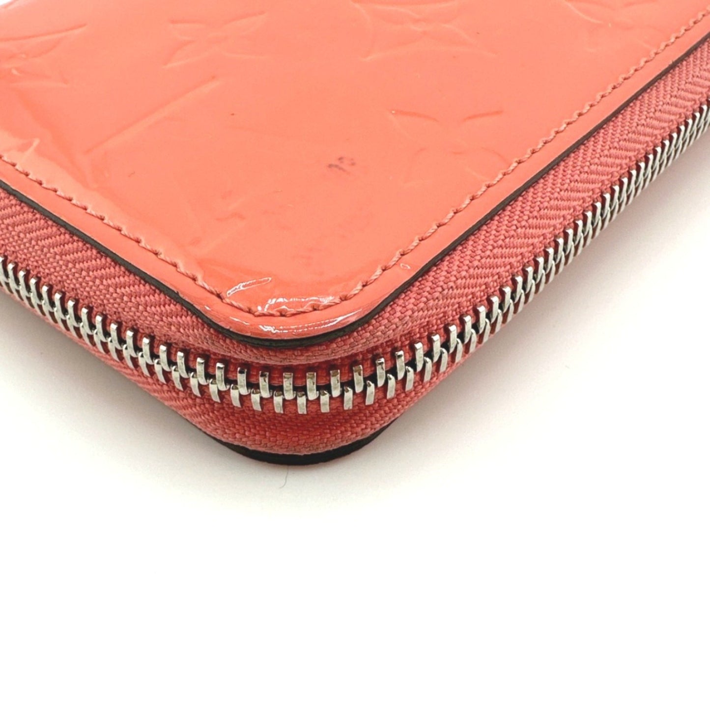 Louis Vuitton Louis Vuitton Long Wallet Round Zipper Vernis Zippy Monogram M93202 Rose Rich