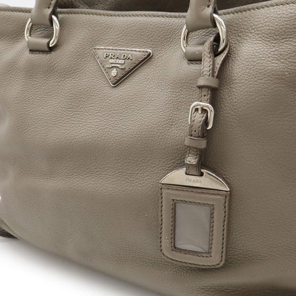Prada Triangle Handbag/Tote/Shoulder Bag In Leather