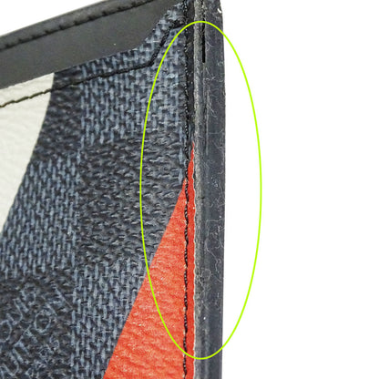 Louis Vuitton Men'S Damier Cobalt Canvas Business Card Case With America'S Cup Porte Carte Cord