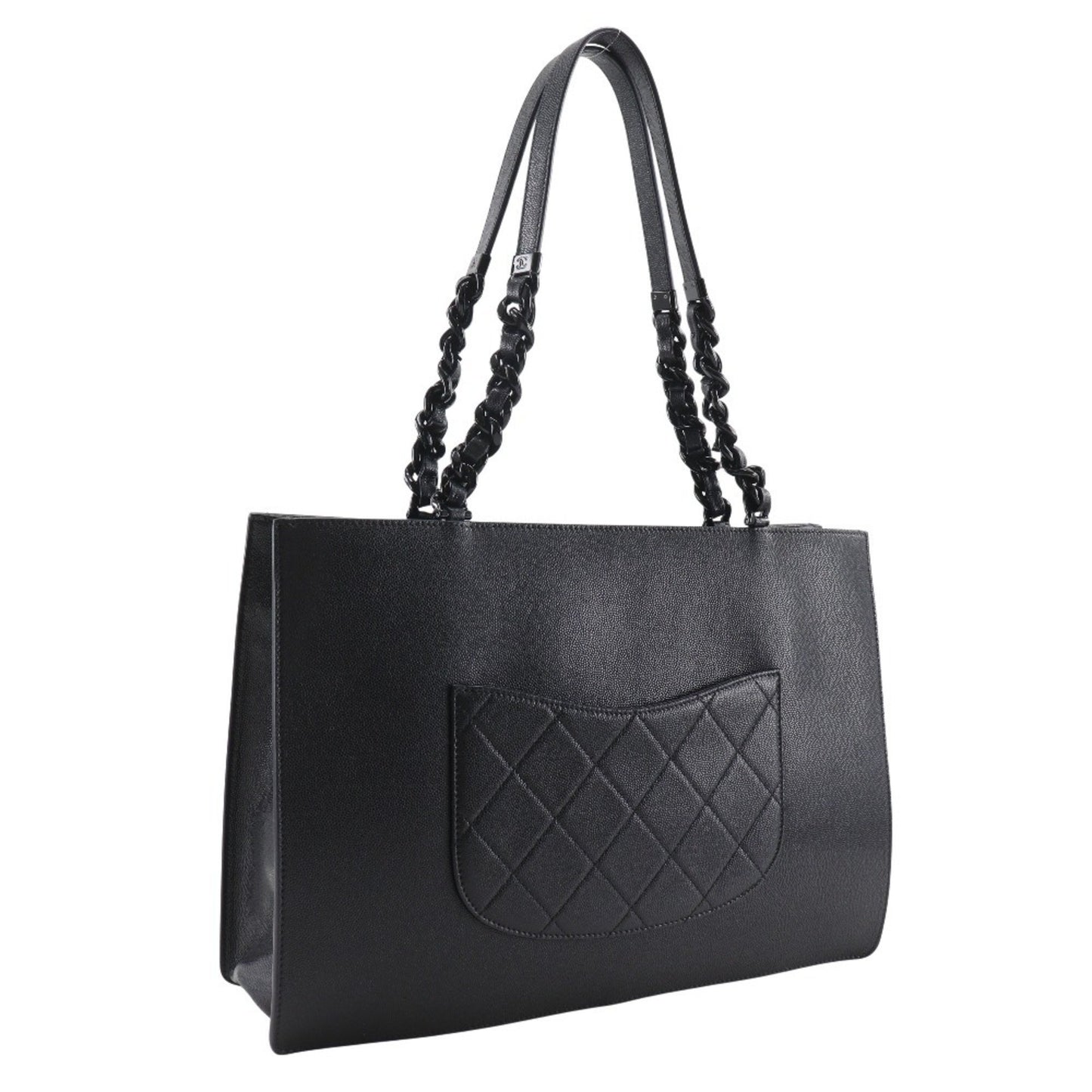 Chanel Large Tote Bag Matelasse As2304 Leather X Grained Calfskin Black A5 Type Shopping