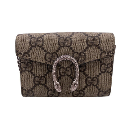Gucci Gucci Chain Wallet Gg Supreme Bi-Fold Beige Z0013197