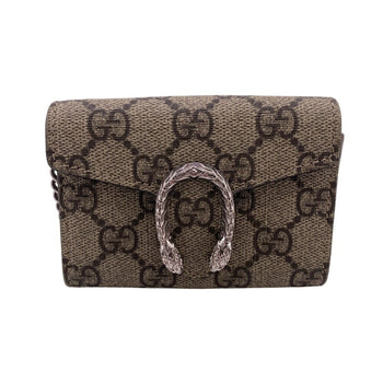 Gucci Gucci Chain Wallet Gg Supreme Bi-Fold Beige Z0013197