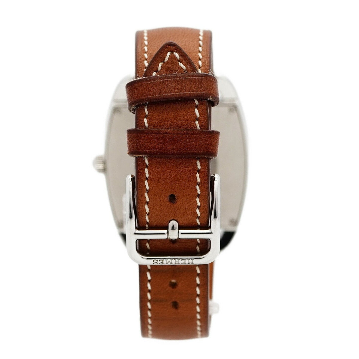 Herms Cape Cod Tonneau Ct1.710 White Dial Wristwatch