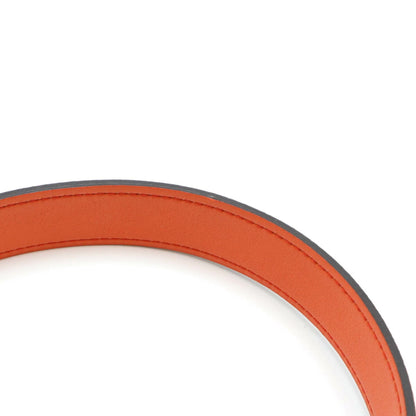 Hermes Mini Constance H Belt Reversible Leather Rose Azalee Pink Orange #80 A Stamp
