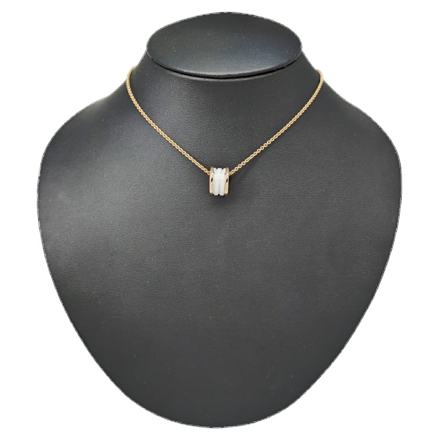 Bvlgari B-Zero 1 Necklace In 18K White Ceramic With 750 K Gold