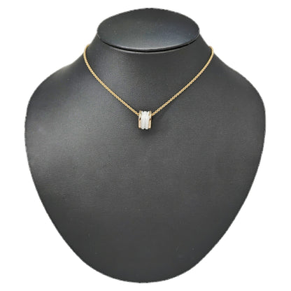Bvlgari B-Zero 1 Necklace In 18K White Ceramic With 750 K Gold