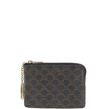 Celine Triomphe Wallet/Coin Case In Brown