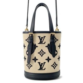Louis Vuitton Monogram Nano Baguette Shoulder Bag M82418 Louis Vuitton 2-Way Black