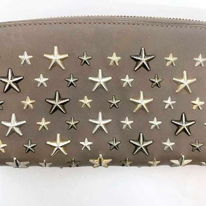 Jimmy Choo Round Long Wallet Ec-22525 Beige Filipa Leather 2Jk4Fz Jimmy Choo Star Studs