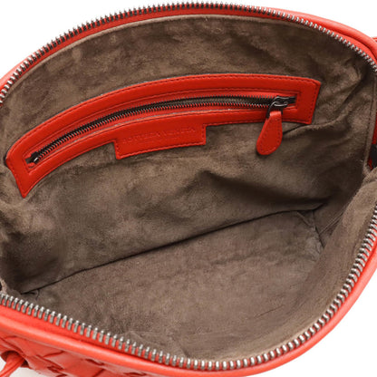 Bottega Veneta Bottega Veneta Intrecciato Pochette Shoulder Bag Leather Red