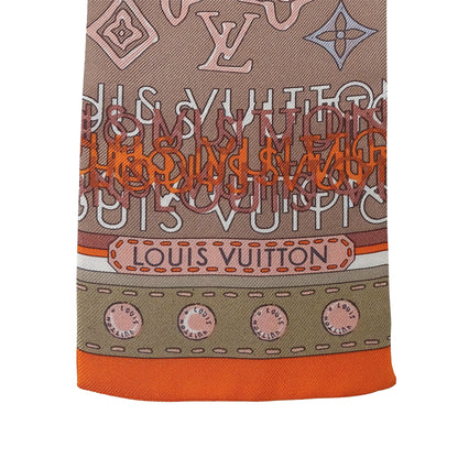 Louis Vuitton Women'S Monogram Map Silk Bandeau Scarf