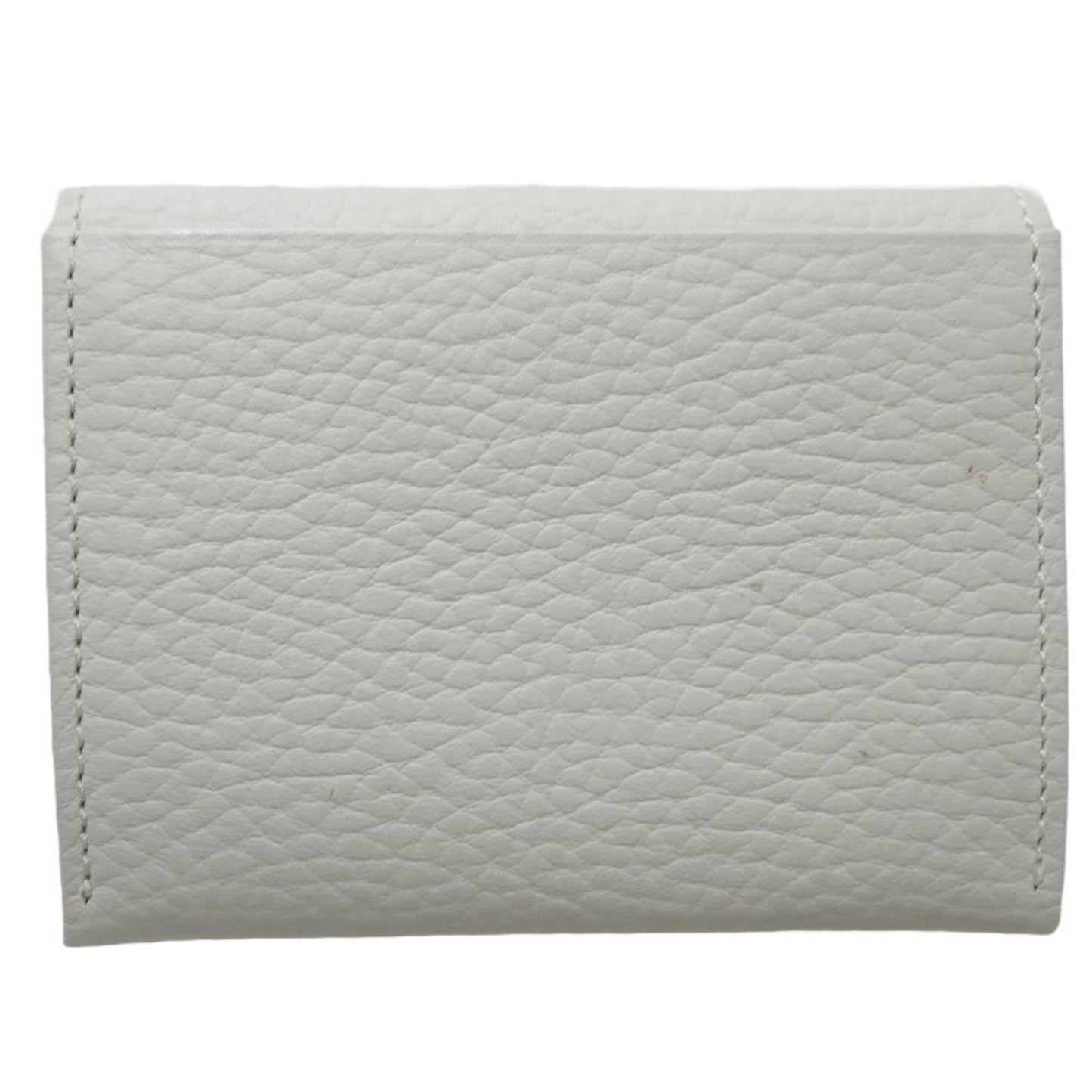 Burberry Business Card Holder Case Leather White 083535