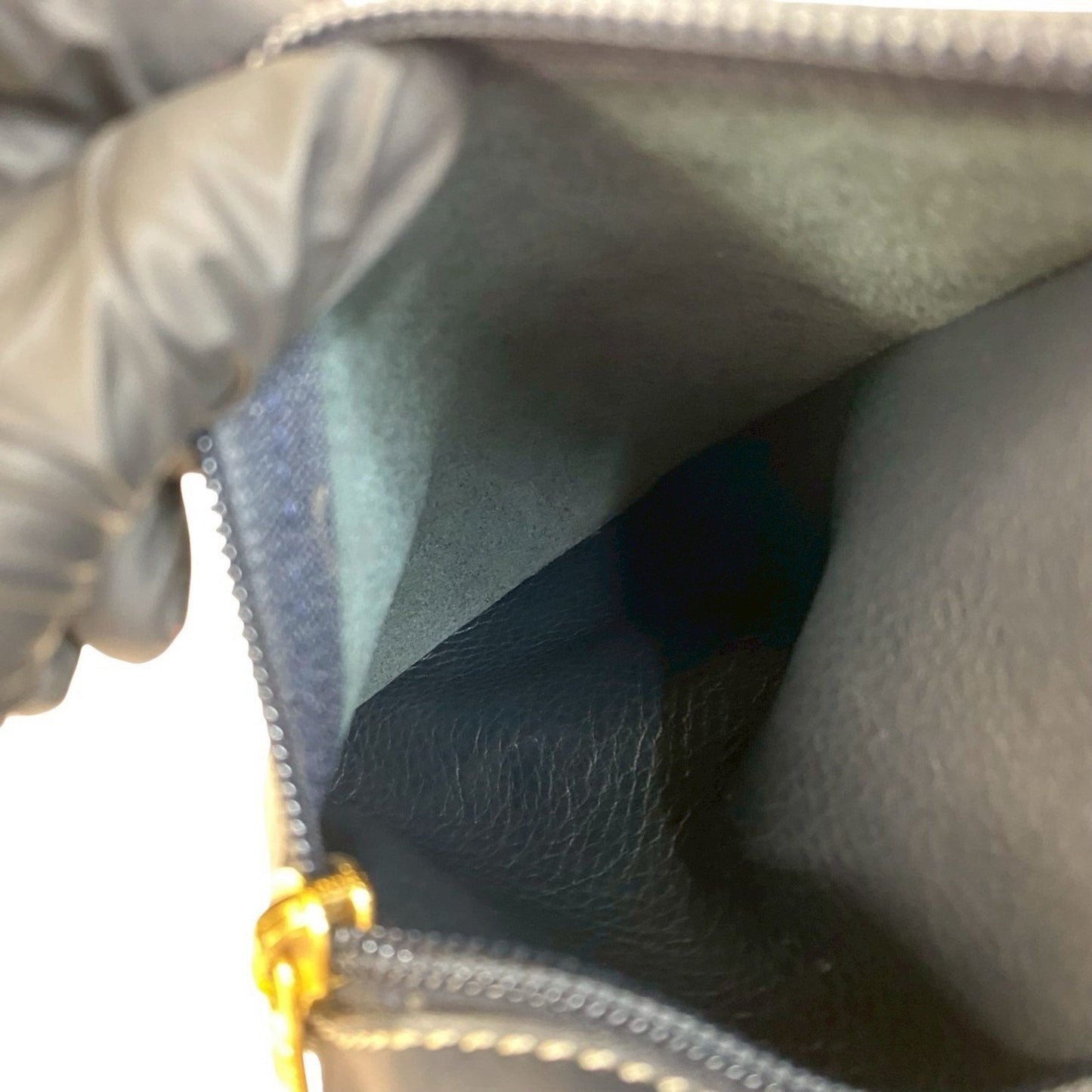 Loewe Anton Anagram Logo Leather Backpack Daypack Navy 08669