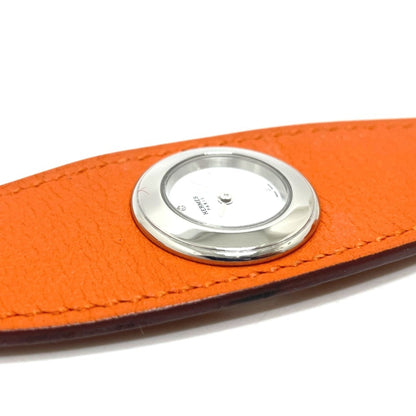 Hermes Fg2.110 Faubourg Manchette Quartz Watch With Stainless Steel/Leather Strap