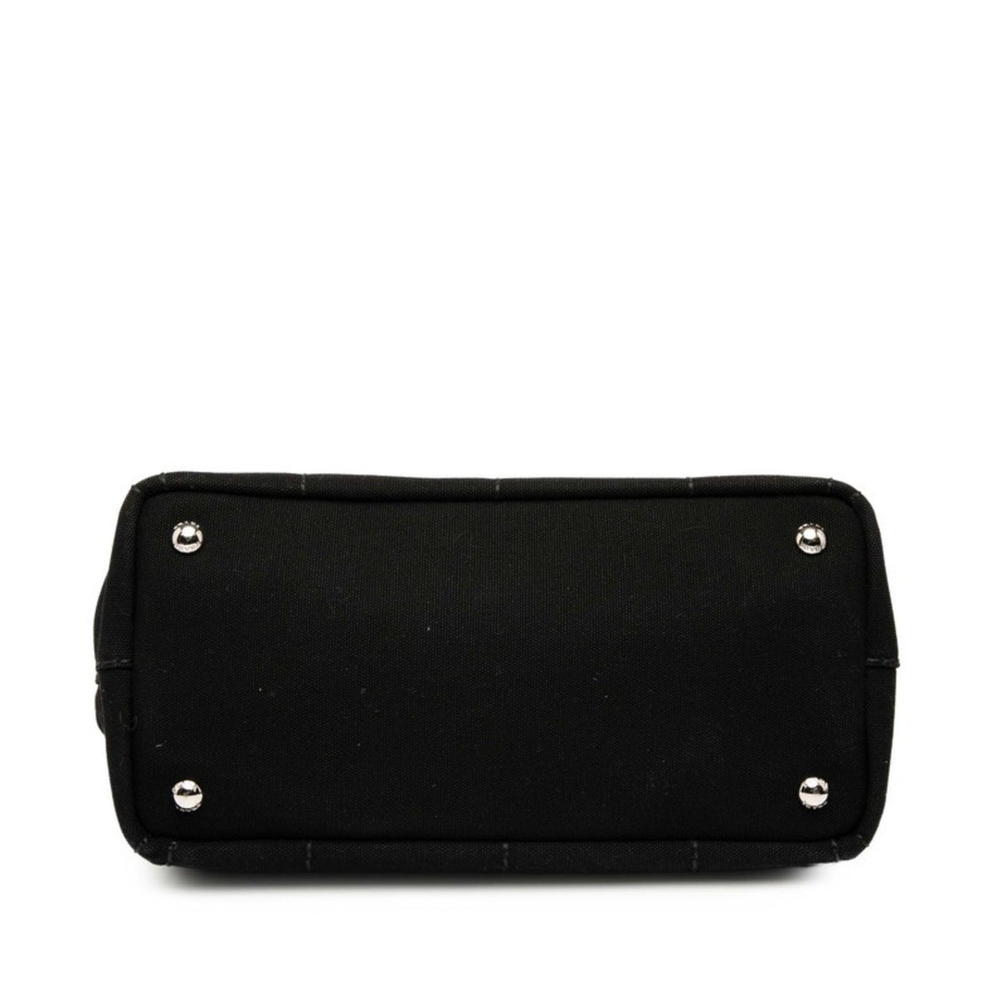 Prada Canapa Handbag/Shoulder Bag 2Way 1Bg350 Black Brown Cotton Wood