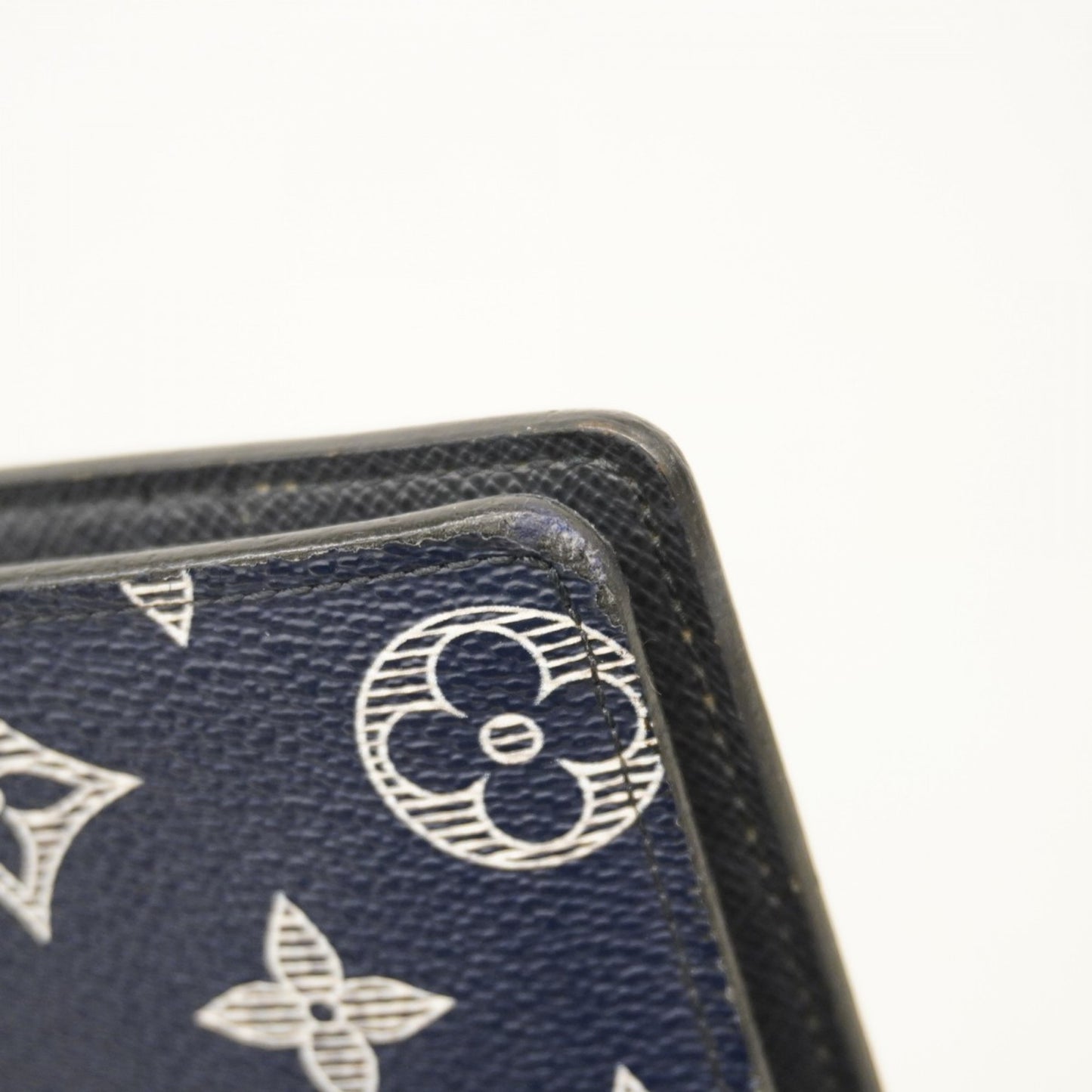 Louis Vuitton Monogram Ink Upside Down Portefeuille Brazza Long Wallet M62893 Navy