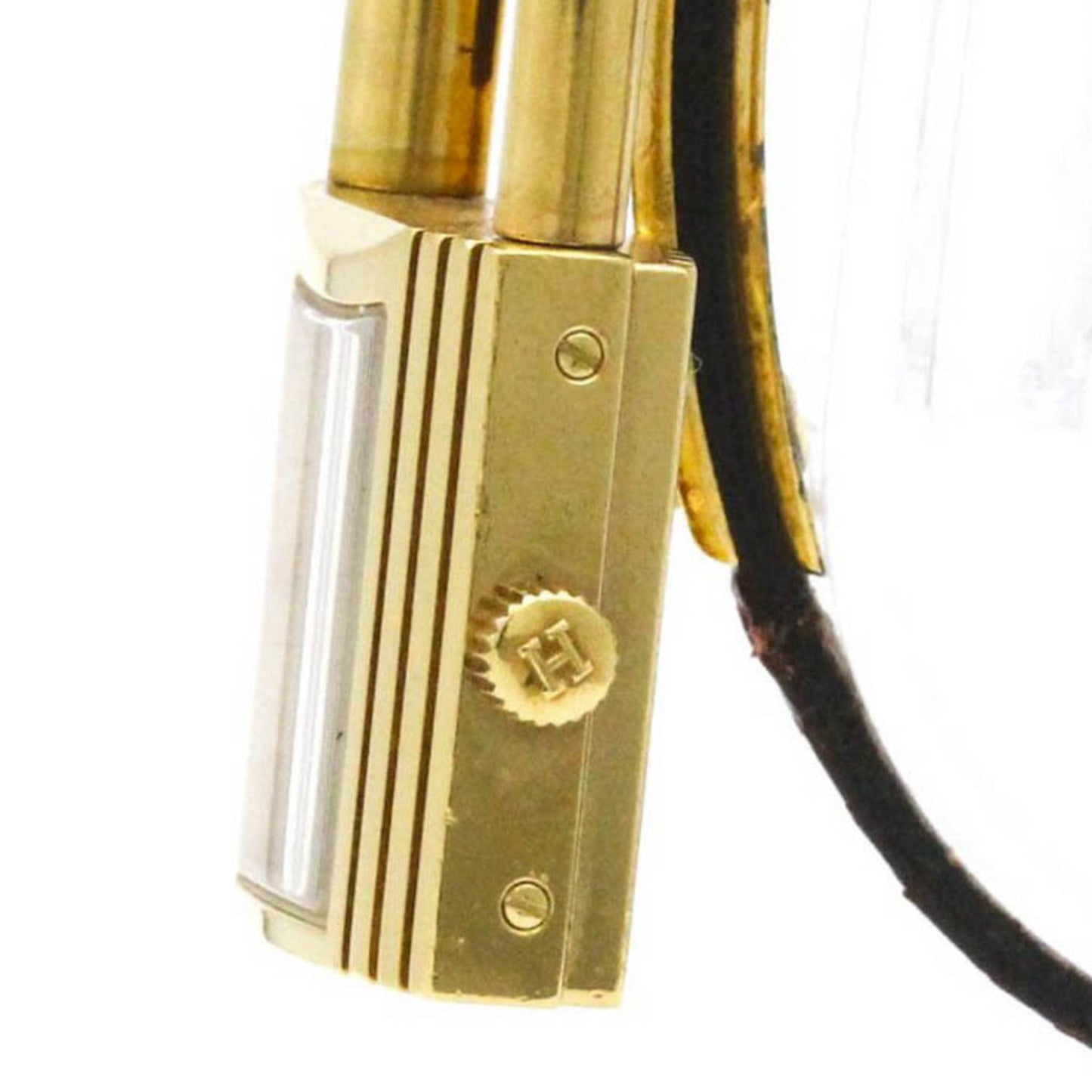 Hermes Kelly Watch Gold Plated Leather Quartz