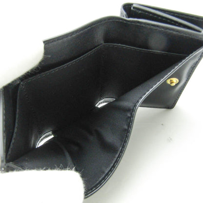 Versace All-Over Pattern Women'S Leather Wallet (Tri-Fold) Black