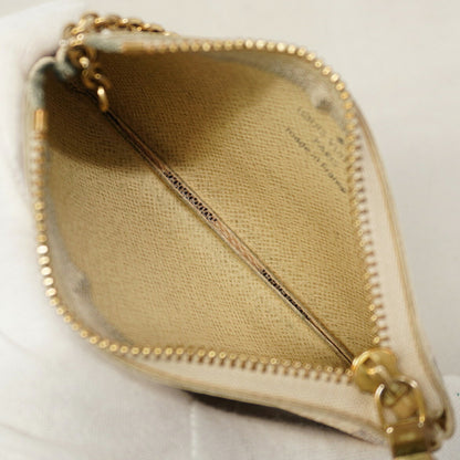 Louis Vuitton Damier Azur Pochette Cle Wallet/Coin Case N62659 White