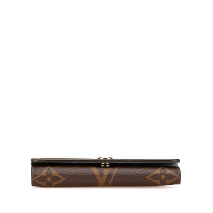 Louis Vuitton Monogram Multicle 4 Key Case Ring M82923 Brown Light Blue Pvc Leather