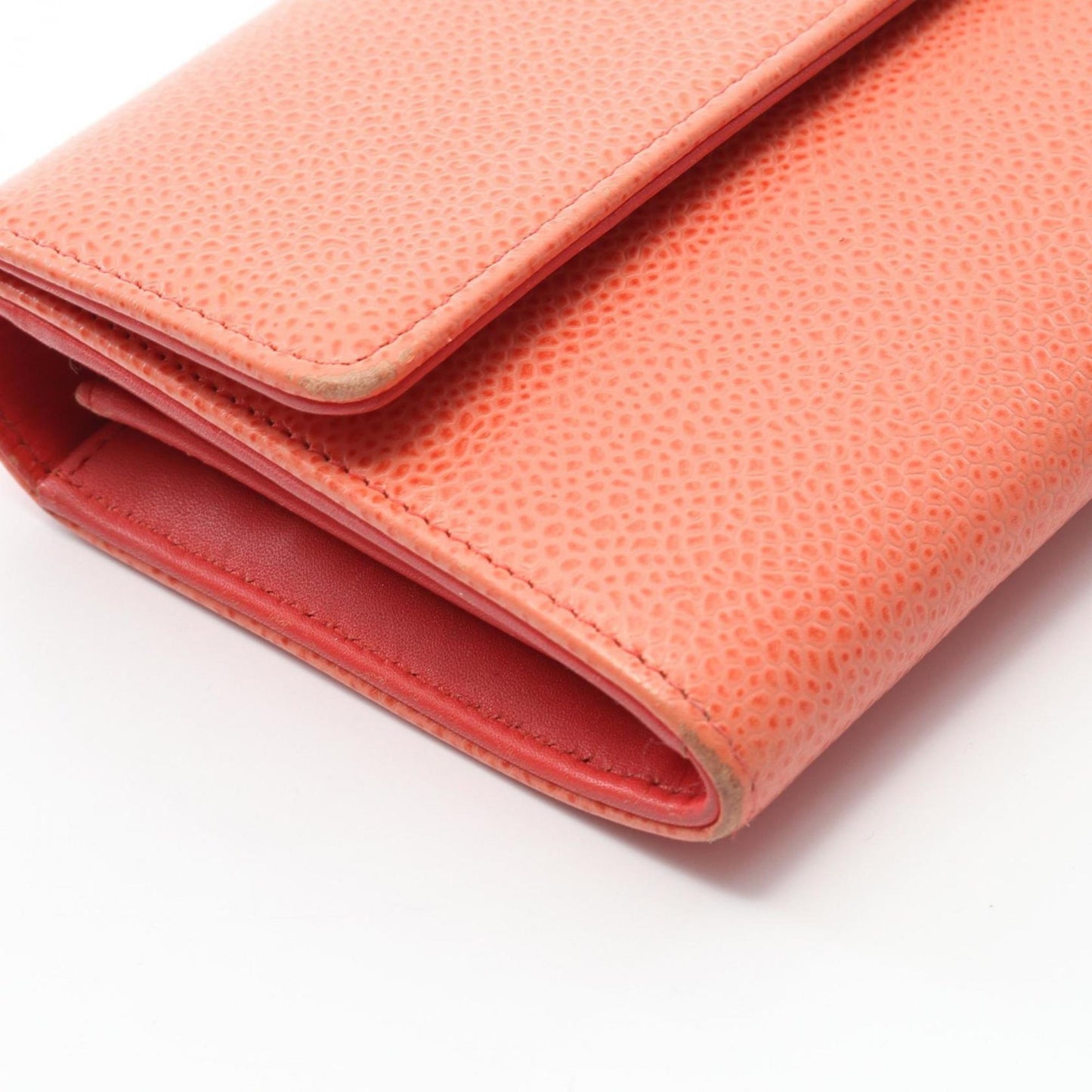 Chanel Coco Mark Bifold Long Wallet In Grained Calfskin Leather