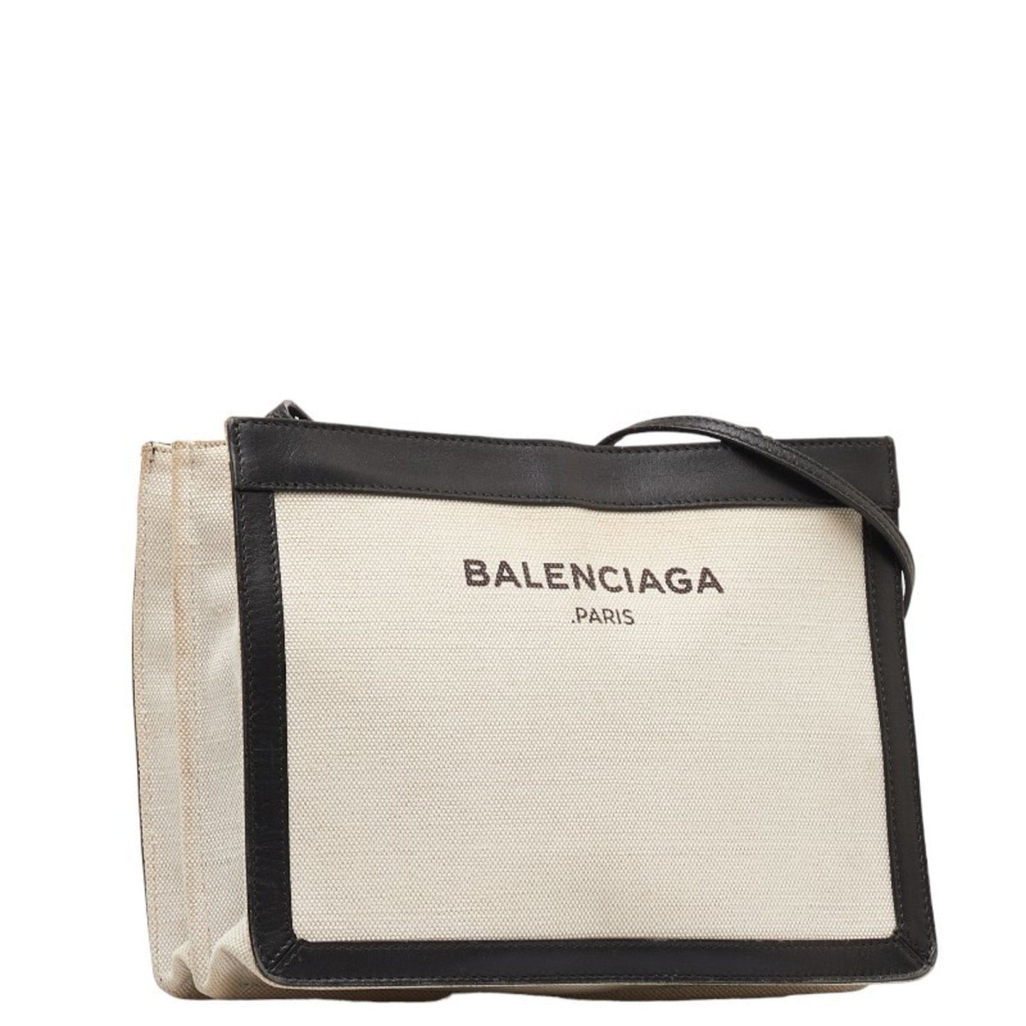 Balenciaga Navy Pochette Crossbody Shoulder Bag 339937 In White
