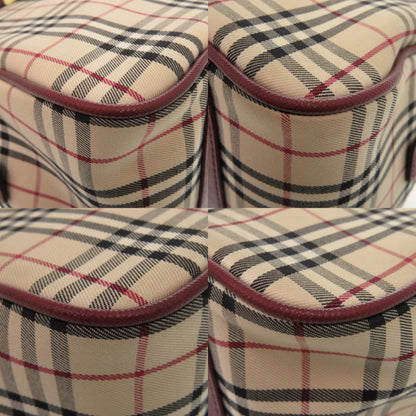 Burberry Nova Check Leather/Canvas Beige Boston Bag 1300 Burberry