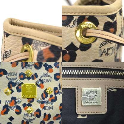 Mcm Shoulder Bag Tote Loveless Collaboration Leather Beige