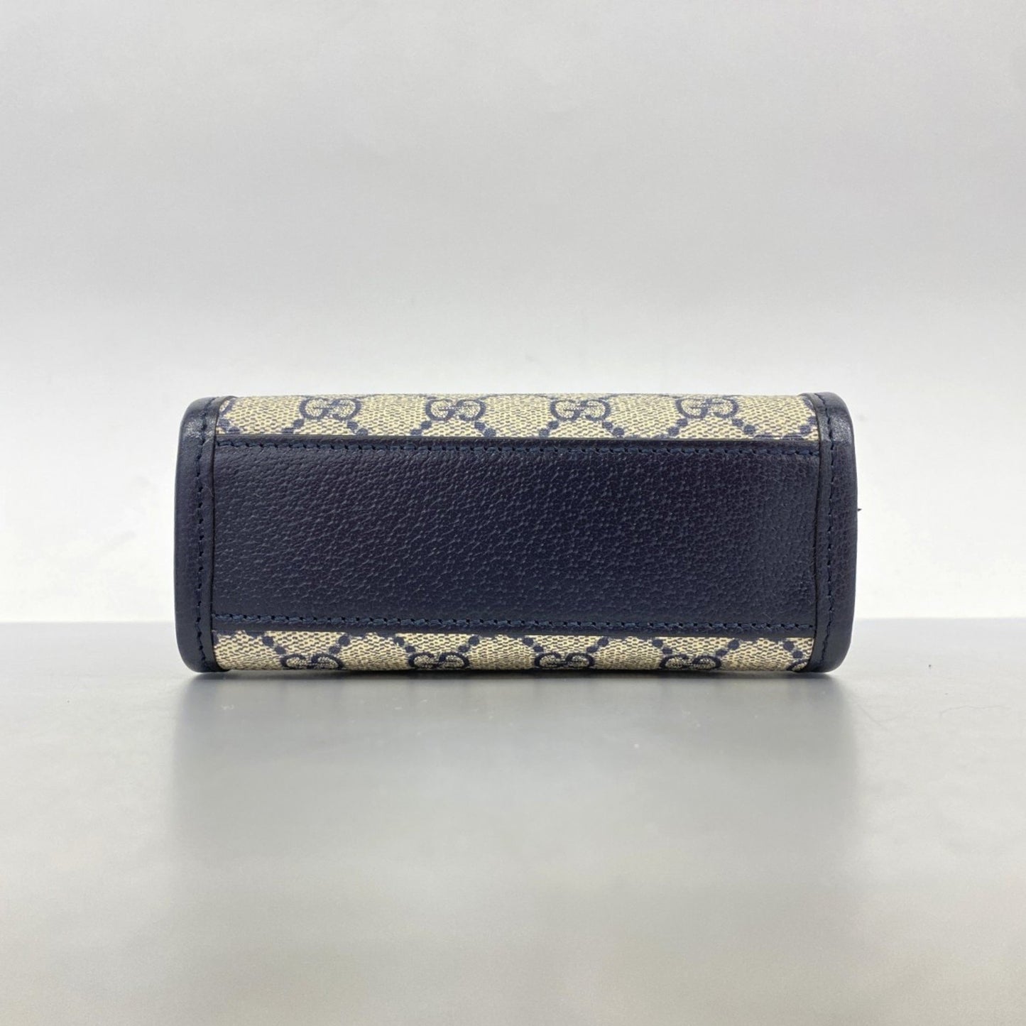 Gucci Gg Supreme Handbag 671623 Navy 2-Way Bag