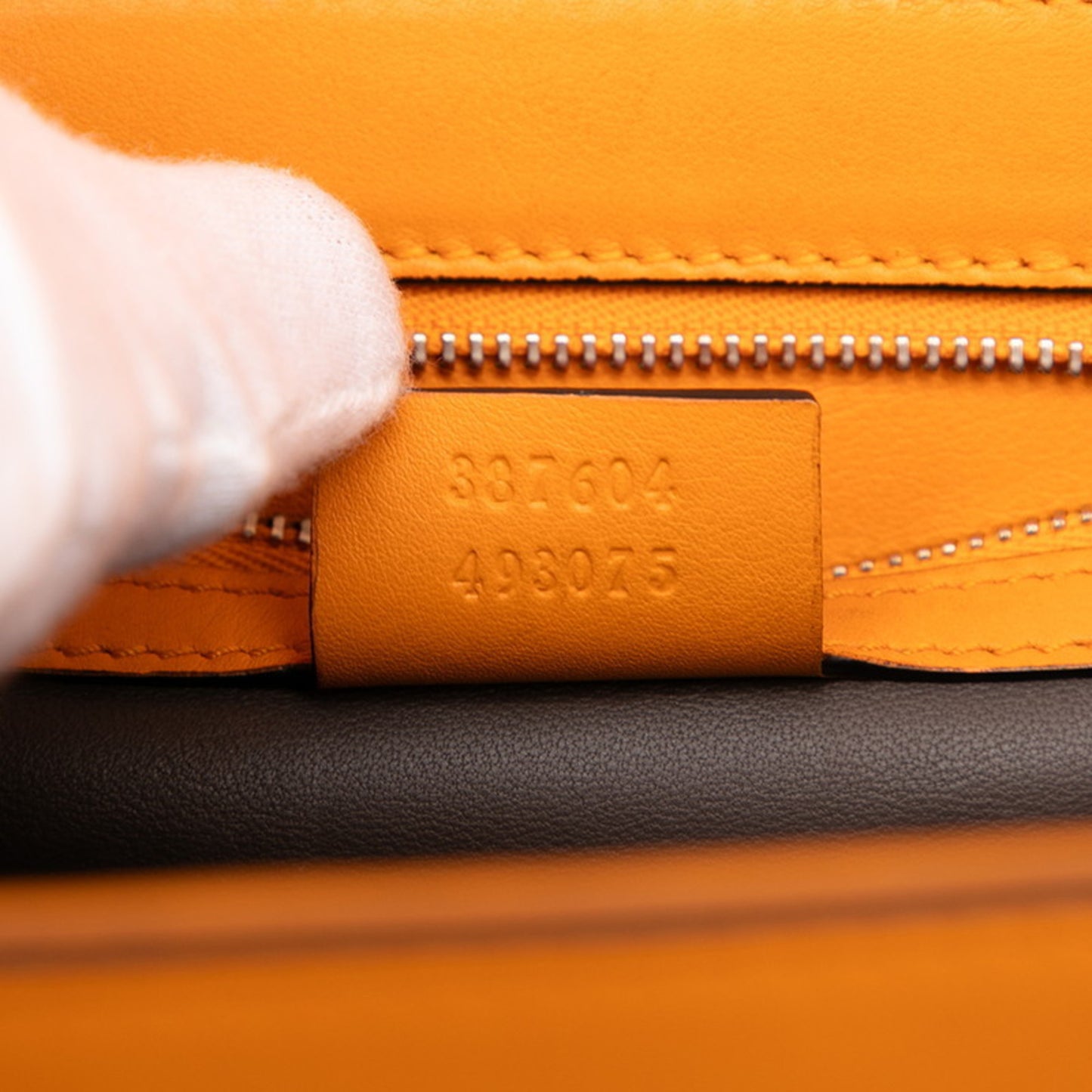 Gucci Interlocking G Chain Shoulder Bag 387604 Orange