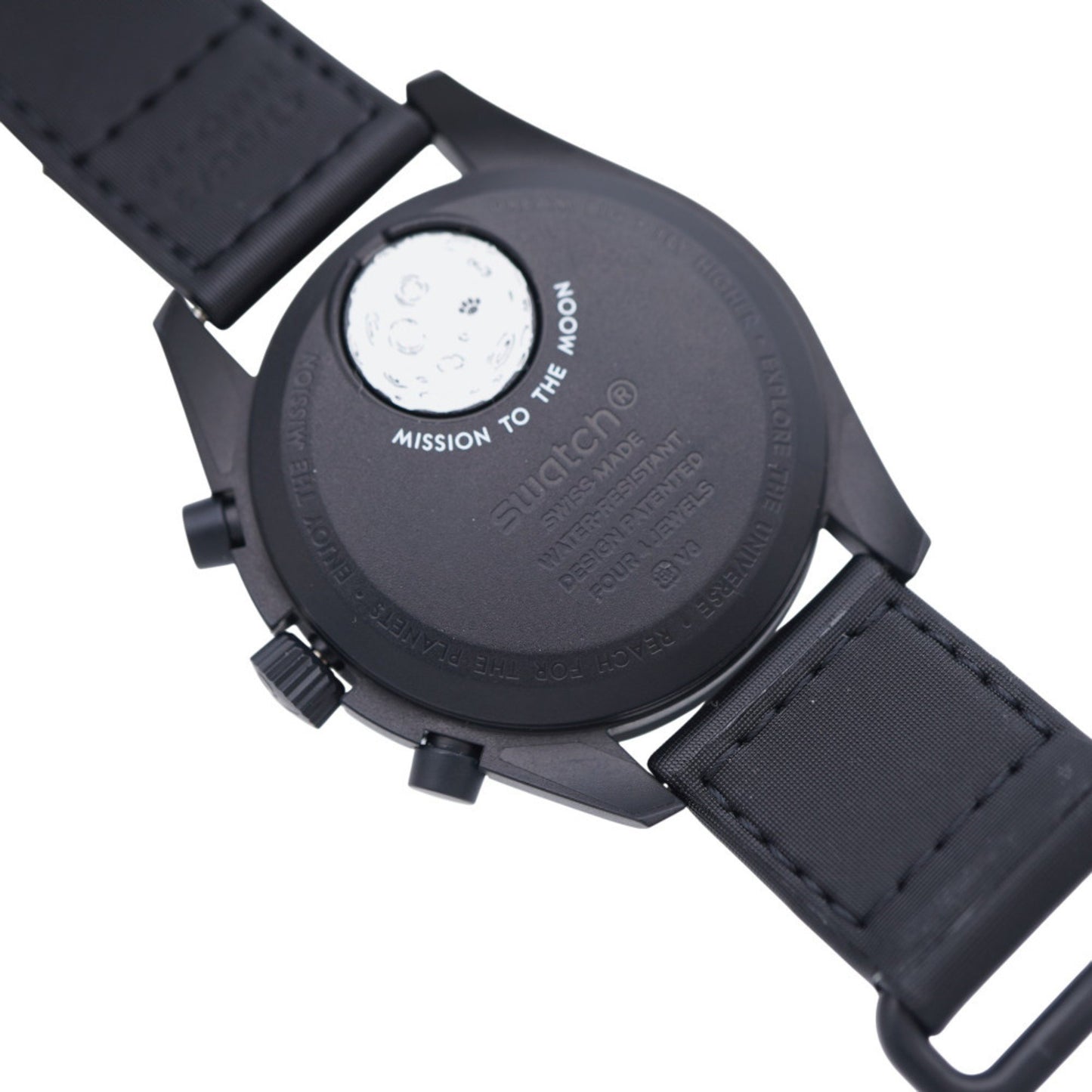 Unused Omega Quartz X Swatch Mission To The Moon Phase Snoopy Speedmaster S033B700 Wristwatch