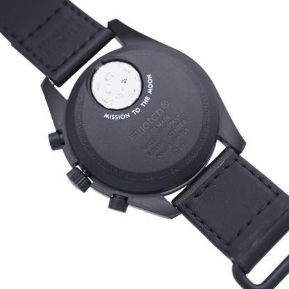 Unused Omega Quartz X Swatch Mission To The Moon Phase Snoopy Speedmaster S033B700 Wristwatch