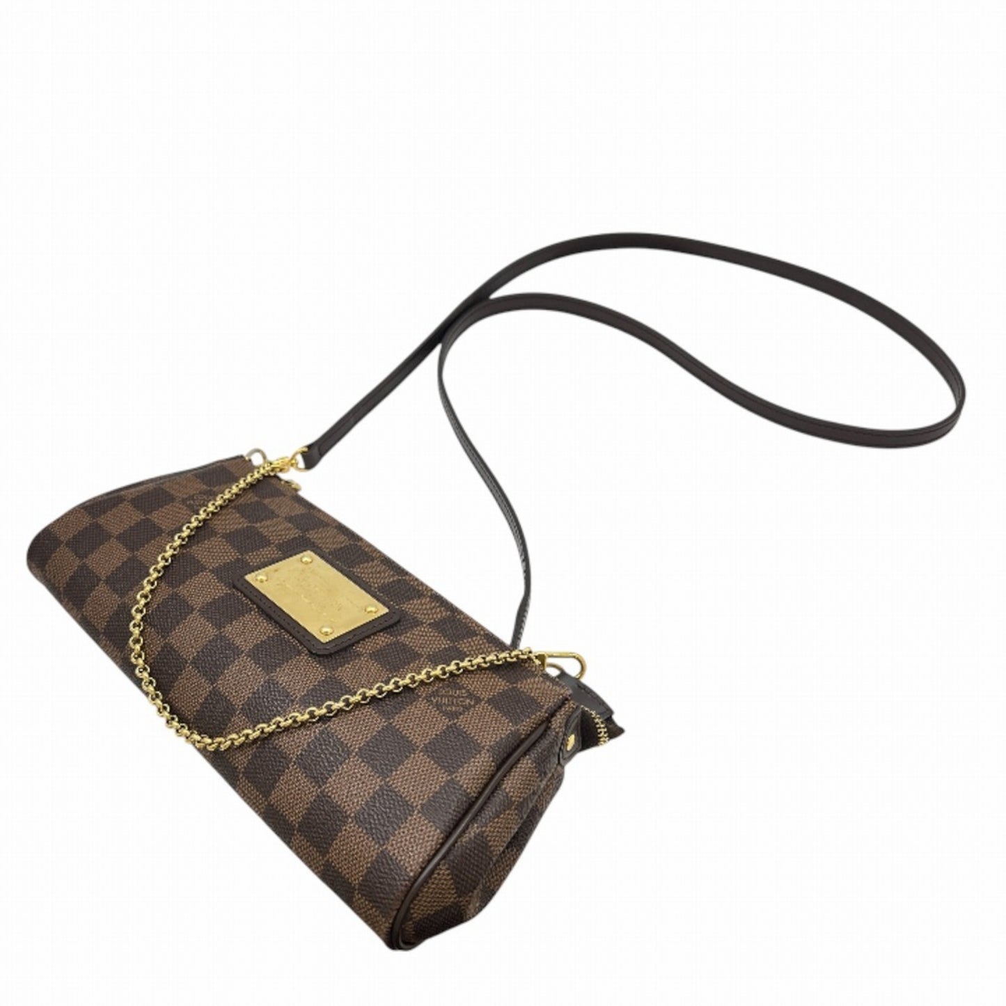 Louis Vuitton Damier Eva Pouch Clutch Bag Chain Shoulder N55213