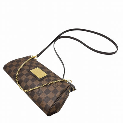 Louis Vuitton Damier Eva Pouch Clutch Bag Chain Shoulder N55213