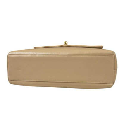 Chanel Shoulder Bag Lambskin Beige