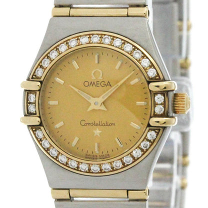 Omega Constellation Diamond 18K Gold Steel Watch