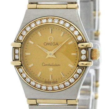 Omega Constellation Diamond 18K Gold Steel Watch