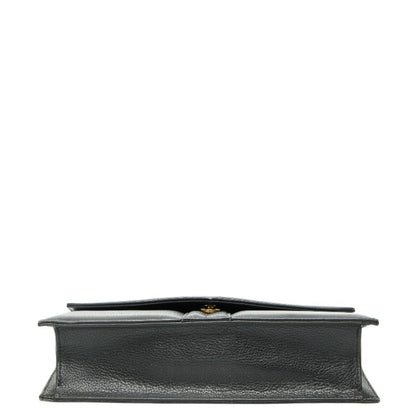 Saint Laurent Second Bag Clutch Black Leather