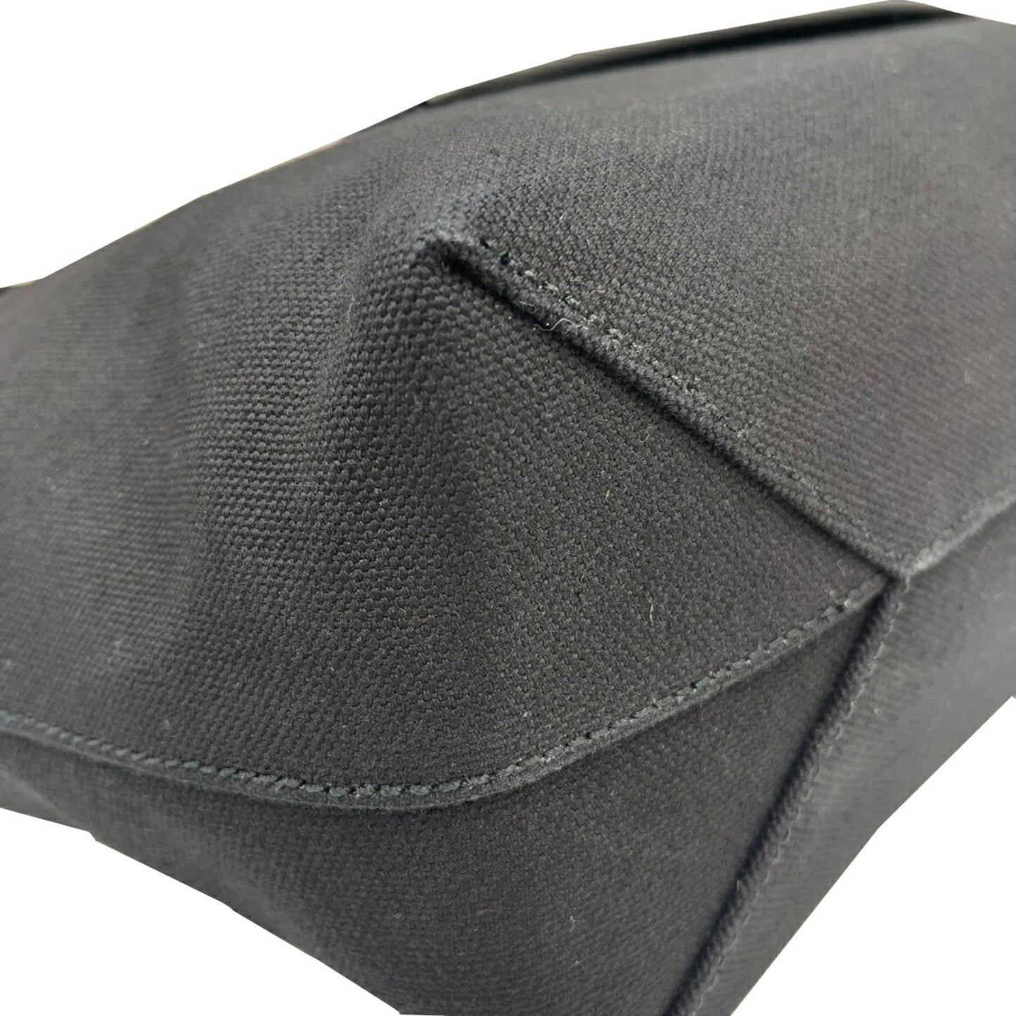 Bally Tote Bag Canvas Leather 2-Way Shoulder Handbag Black